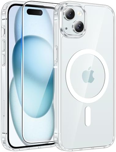 FNTCASE for Google Pixel 10 Pro XL Case  for Pixel 9 Pro XL Case  Fit for Magsafe  Translucent Matte  with Screen Protector  Military Grade Shockproof Protective Magnetic Phone Cover  6 8inch   Black 