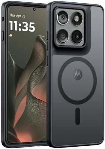 FNTCASE for Google Pixel 10 Pro XL Case  for Pixel 9 Pro XL Case  Fit for Magsafe  Translucent Matte  with Screen Protector  Military Grade Shockproof Protective Magnetic Phone Cover  6 8inch   Black 