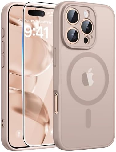 FNTCASE for Google Pixel 10 Pro XL Case  for Pixel 9 Pro XL Case  Fit for Magsafe  Translucent Matte  with Screen Protector  Military Grade Shockproof Protective Magnetic Phone Cover  6 8inch   Black 