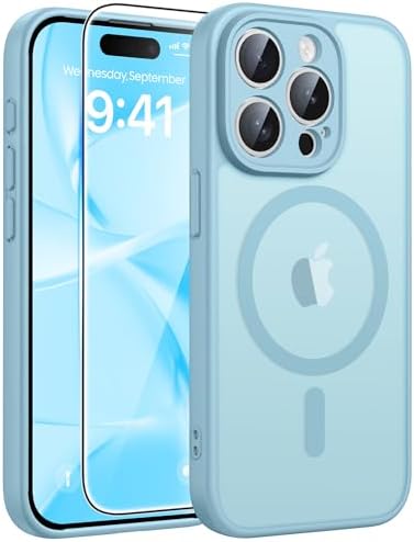 FNTCASE for Google Pixel 10 Pro XL Case  for Pixel 9 Pro XL Case  Fit for Magsafe  Translucent Matte  with Screen Protector  Military Grade Shockproof Protective Magnetic Phone Cover  6 8inch   Black 