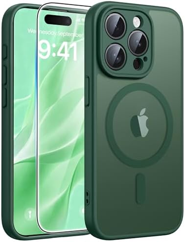 FNTCASE for Google Pixel 10 Pro XL Case  for Pixel 9 Pro XL Case  Fit for Magsafe  Translucent Matte  with Screen Protector  Military Grade Shockproof Protective Magnetic Phone Cover  6 8inch   Black 