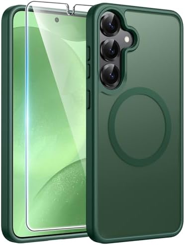 FNTCASE for Google Pixel 10 Pro XL Case  for Pixel 9 Pro XL Case  Fit for Magsafe  Translucent Matte  with Screen Protector  Military Grade Shockproof Protective Magnetic Phone Cover  6 8inch   Black 