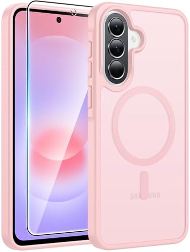 FNTCASE for Google Pixel 10 Pro XL Case  for Pixel 9 Pro XL Case  Fit for Magsafe  Translucent Matte  with Screen Protector  Military Grade Shockproof Protective Magnetic Phone Cover  6 8inch   Black 