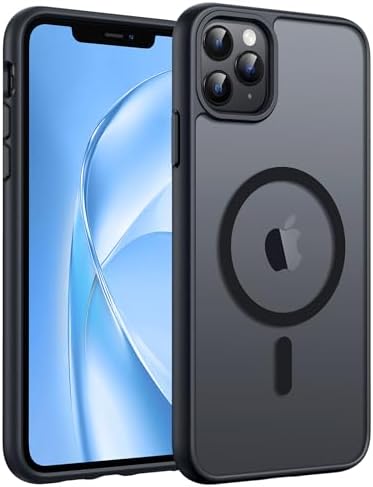 FNTCASE for Google Pixel 10 Pro XL Case  for Pixel 9 Pro XL Case  Fit for Magsafe  Translucent Matte  with Screen Protector  Military Grade Shockproof Protective Magnetic Phone Cover  6 8inch   Black 