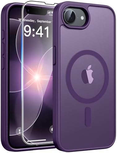 FNTCASE for Google Pixel 10 Pro XL Case  for Pixel 9 Pro XL Case  Fit for Magsafe  Translucent Matte  with Screen Protector  Military Grade Shockproof Protective Magnetic Phone Cover  6 8inch   Black 