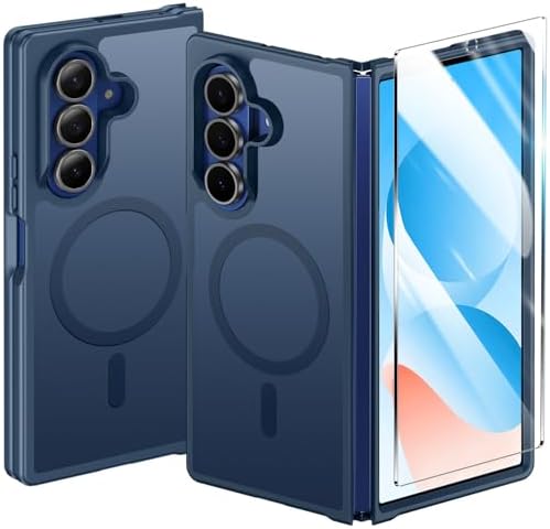 FNTCASE for Google Pixel 10 Pro XL Case  for Pixel 9 Pro XL Case  Fit for Magsafe  Translucent Matte  with Screen Protector  Military Grade Shockproof Protective Magnetic Phone Cover  6 8inch   Black 