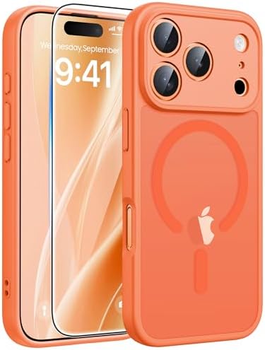 FNTCASE for Google Pixel 10 Pro XL Case  for Pixel 9 Pro XL Case  Fit for Magsafe  Translucent Matte  with Screen Protector  Military Grade Shockproof Protective Magnetic Phone Cover  6 8inch   Black 