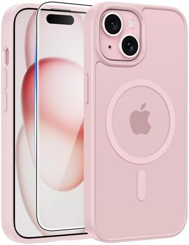 FNTCASE for Google Pixel 10 Pro XL Case  for Pixel 9 Pro XL Case  Fit for Magsafe  Translucent Matte  with Screen Protector  Military Grade Shockproof Protective Magnetic Phone Cover  6 8inch   Black 