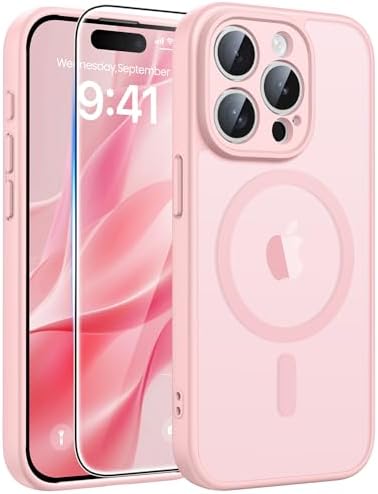 FNTCASE for Google Pixel 10 Pro XL Case  for Pixel 9 Pro XL Case  Fit for Magsafe  Translucent Matte  with Screen Protector  Military Grade Shockproof Protective Magnetic Phone Cover  6 8inch   Black 