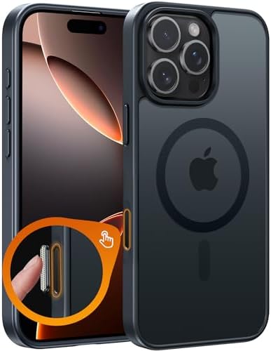 FNTCASE for Google Pixel 10 Pro XL Case  for Pixel 9 Pro XL Case  Fit for Magsafe  Translucent Matte  with Screen Protector  Military Grade Shockproof Protective Magnetic Phone Cover  6 8inch   Black 