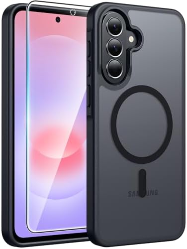 FNTCASE for Google Pixel 10 Pro XL Case  for Pixel 9 Pro XL Case  Fit for Magsafe  Translucent Matte  with Screen Protector  Military Grade Shockproof Protective Magnetic Phone Cover  6 8inch   Black 