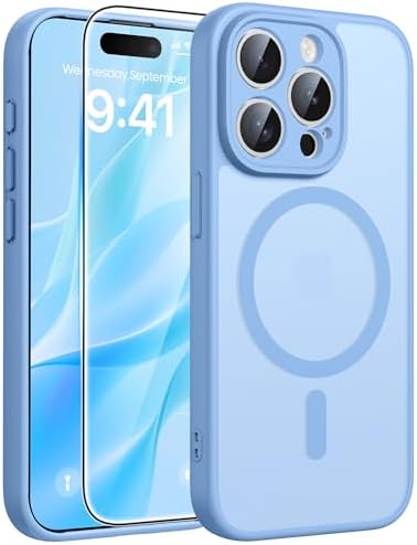 FNTCASE for Google Pixel 10 Pro XL Case  for Pixel 9 Pro XL Case  Fit for Magsafe  Translucent Matte  with Screen Protector  Military Grade Shockproof Protective Magnetic Phone Cover  6 8inch   Black 