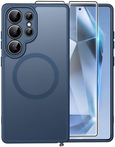 FNTCASE for Google Pixel 10 Pro XL Case  for Pixel 9 Pro XL Case  Fit for Magsafe  Translucent Matte  with Screen Protector  Military Grade Shockproof Protective Magnetic Phone Cover  6 8inch   Black 