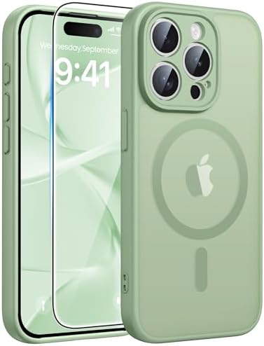 FNTCASE for Google Pixel 10 Pro XL Case  for Pixel 9 Pro XL Case  Fit for Magsafe  Translucent Matte  with Screen Protector  Military Grade Shockproof Protective Magnetic Phone Cover  6 8inch   Black 