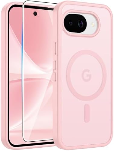 FNTCASE for Google Pixel 10 Pro XL Case  for Pixel 9 Pro XL Case  Fit for Magsafe  Translucent Matte  with Screen Protector  Military Grade Shockproof Protective Magnetic Phone Cover  6 8inch   Black 