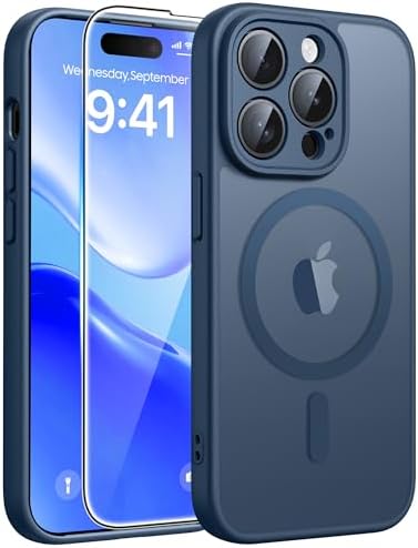 FNTCASE for Google Pixel 10 Pro XL Case  for Pixel 9 Pro XL Case  Fit for Magsafe  Translucent Matte  with Screen Protector  Military Grade Shockproof Protective Magnetic Phone Cover  6 8inch   Black 