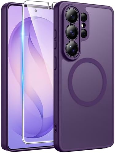 FNTCASE for Google Pixel 10 Pro XL Case  for Pixel 9 Pro XL Case  Fit for Magsafe  Translucent Matte  with Screen Protector  Military Grade Shockproof Protective Magnetic Phone Cover  6 8inch   Black 