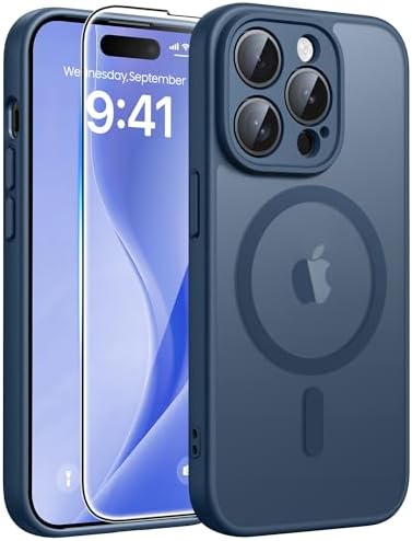 FNTCASE for Google Pixel 10 Pro XL Case  for Pixel 9 Pro XL Case  Fit for Magsafe  Translucent Matte  with Screen Protector  Military Grade Shockproof Protective Magnetic Phone Cover  6 8inch   Black 