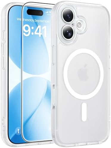 FNTCASE for Google Pixel 10 Pro XL Case  for Pixel 9 Pro XL Case  Fit for Magsafe  Translucent Matte  with Screen Protector  Military Grade Shockproof Protective Magnetic Phone Cover  6 8inch   Black 