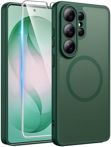 FNTCASE for Google Pixel 10 Pro XL Case  for Pixel 9 Pro XL Case  Fit for Magsafe  Translucent Matte  with Screen Protector  Military Grade Shockproof Protective Magnetic Phone Cover  6 8inch   Black 