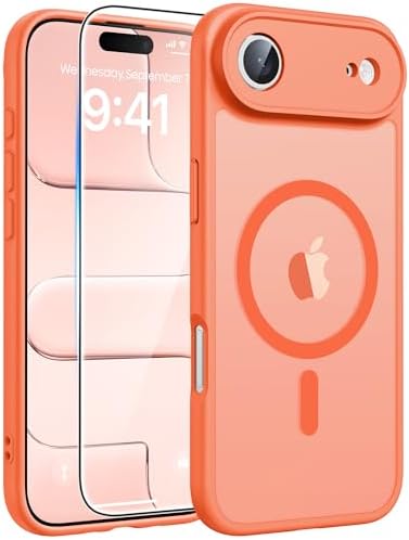 FNTCASE for Google Pixel 10 Pro XL Case  for Pixel 9 Pro XL Case  Fit for Magsafe  Translucent Matte  with Screen Protector  Military Grade Shockproof Protective Magnetic Phone Cover  6 8inch   Black 