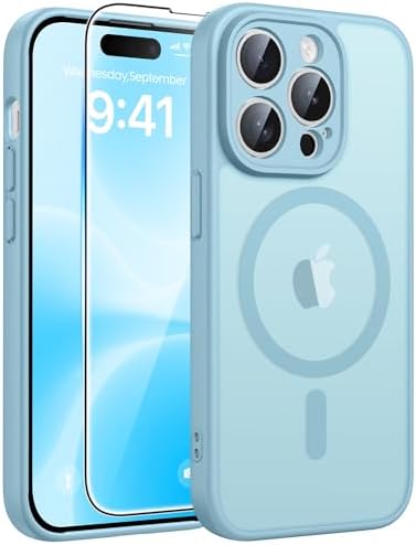 FNTCASE for Google Pixel 10 Pro XL Case  for Pixel 9 Pro XL Case  Fit for Magsafe  Translucent Matte  with Screen Protector  Military Grade Shockproof Protective Magnetic Phone Cover  6 8inch   Black 