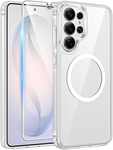 FNTCASE for Google Pixel 10 Pro XL Case  for Pixel 9 Pro XL Case  Fit for Magsafe  Translucent Matte  with Screen Protector  Military Grade Shockproof Protective Magnetic Phone Cover  6 8inch   Black 