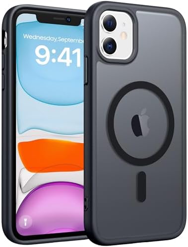 FNTCASE for Google Pixel 10 Pro XL Case  for Pixel 9 Pro XL Case  Fit for Magsafe  Translucent Matte  with Screen Protector  Military Grade Shockproof Protective Magnetic Phone Cover  6 8inch   Black 