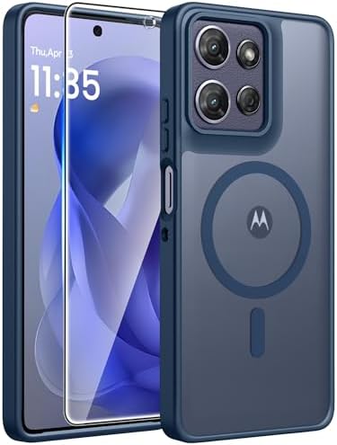 FNTCASE for Google Pixel 10 Pro XL Case  for Pixel 9 Pro XL Case  Fit for Magsafe  Translucent Matte  with Screen Protector  Military Grade Shockproof Protective Magnetic Phone Cover  6 8inch   Black 