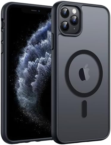 FNTCASE for Google Pixel 10 Pro XL Case  for Pixel 9 Pro XL Case  Fit for Magsafe  Translucent Matte  with Screen Protector  Military Grade Shockproof Protective Magnetic Phone Cover  6 8inch   Black 