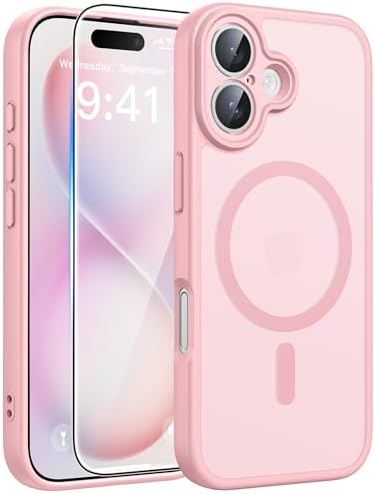 FNTCASE for Google Pixel 10 Pro XL Case  for Pixel 9 Pro XL Case  Fit for Magsafe  Translucent Matte  with Screen Protector  Military Grade Shockproof Protective Magnetic Phone Cover  6 8inch   Black 