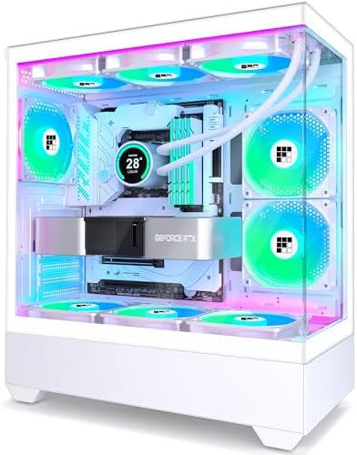 FOIFKIN F300  2025  PC Case   Pre Installed 4 No RGB Fan  ATX Mid Tower Computer case  Gaming PC Case  270  Panoramic Glass with Type C  FOIFKIN  Black  