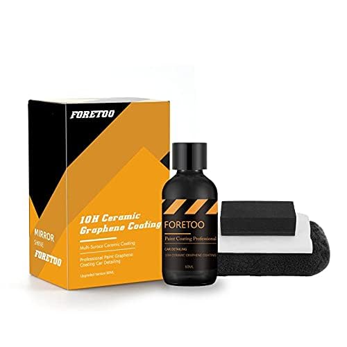 FORETOO 10H Ceramic Graphene Coating Upgraded Graphene UV Technology High Gloss Anti Scartch Easy to Use Stronger Than Car Wax Use for All Car Boat Truck RV Motorcycle 60ML 7 Years Warranty