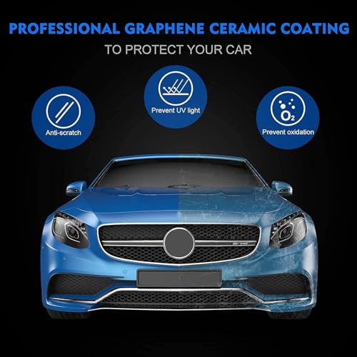 FORETOO 10H Ceramic Graphene Coating Upgraded Graphene UV Technology High Gloss Anti Scartch Easy to Use Stronger Than Car Wax Use for All Car Boat Truck RV Motorcycle 60ML 7 Years Warranty