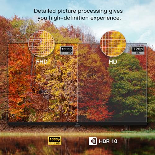 FPD Smart TV de 40 pulgadas, 1080p Full HD Google TV con Google Play incorporado Google Cast, HDR 10, Dolby Audio, control remoto por voz, transmisión de televisión en vivo (Serie Palette, CG40-P3