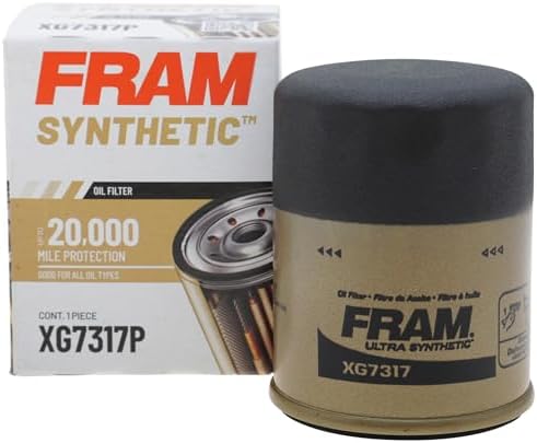 FRAM Synthetic XG7317P 20K Mile Change Automotive Replacement Engine Oil Filter for Synthetic Oil Changes  Premium Vehicle Engine Protection Oil Filter for Select Vehicle Model Years