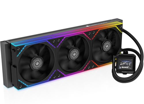 FW360 SE ARGB V2 CPU AIO Liquid Cooler White for Desktop  with TL M12QW 2000RPM Daisy Chain Connection Fans 2 Rotatable LCD Display Screen  for AM4/AM5 & Intel 1700/1851/115X/1200