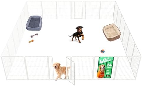 FXW Homeplus Unleashed Indoor Dog Playpen   Stress Free and Safe Play  Heavy Duty 32 Inch 8 Panels Dog Pen for Small and Medium Dogs  Black Patented