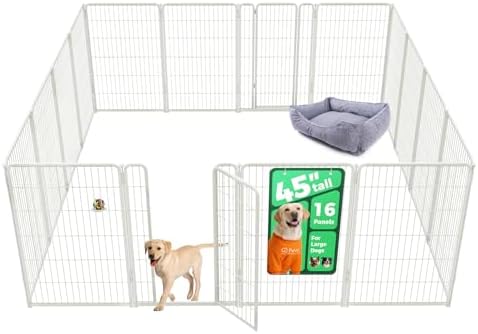 FXW Homeplus Unleashed Indoor Dog Playpen   Stress Free and Safe Play  Heavy Duty 32 Inch 8 Panels Dog Pen for Small and Medium Dogs  Black Patented
