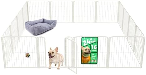 FXW Homeplus Unleashed Indoor Dog Playpen   Stress Free and Safe Play  Heavy Duty 32 Inch 8 Panels Dog Pen for Small and Medium Dogs  Black Patented