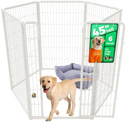 FXW Homeplus Unleashed Indoor Dog Playpen   Stress Free and Safe Play  Heavy Duty 32 Inch 8 Panels Dog Pen for Small and Medium Dogs  Black Patented