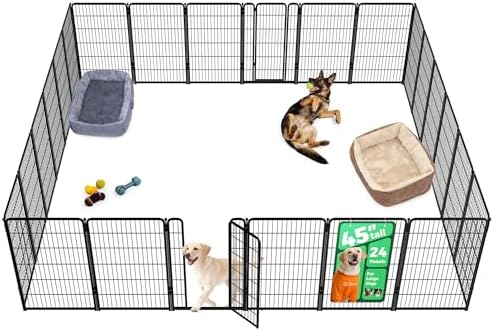 FXW Homeplus Unleashed Indoor Dog Playpen   Stress Free and Safe Play  Heavy Duty 32 Inch 8 Panels Dog Pen for Small and Medium Dogs  Black Patented