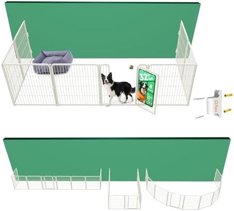 FXW Homeplus Unleashed Indoor Dog Playpen   Stress Free and Safe Play  Heavy Duty 32 Inch 8 Panels Dog Pen for Small and Medium Dogs  Black Patented
