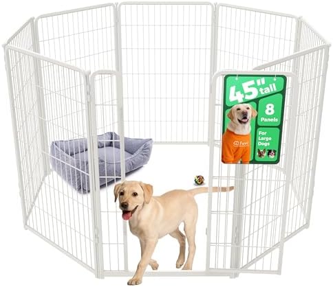 FXW Homeplus Unleashed Indoor Dog Playpen   Stress Free and Safe Play  Heavy Duty 32 Inch 8 Panels Dog Pen for Small and Medium Dogs  Black Patented