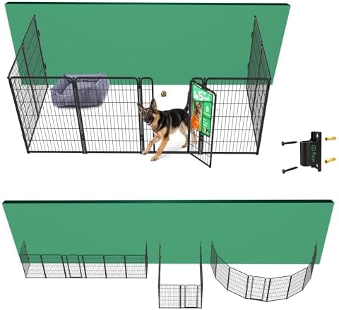 FXW Homeplus Unleashed Indoor Dog Playpen   Stress Free and Safe Play  Heavy Duty 32 Inch 8 Panels Dog Pen for Small and Medium Dogs  Black Patented
