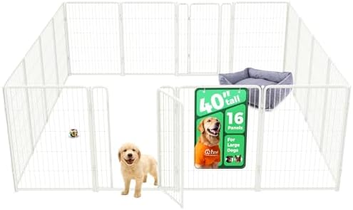 FXW Homeplus Unleashed Indoor Dog Playpen   Stress Free and Safe Play  Heavy Duty 32 Inch 8 Panels Dog Pen for Small and Medium Dogs  Black Patented