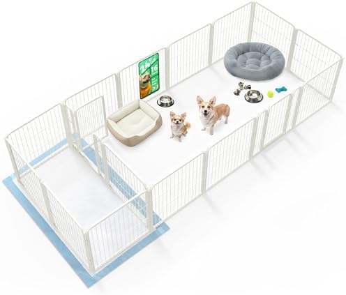 FXW Homeplus Unleashed Indoor Dog Playpen   Stress Free and Safe Play  Heavy Duty 32 Inch 8 Panels Dog Pen for Small and Medium Dogs  Black Patented