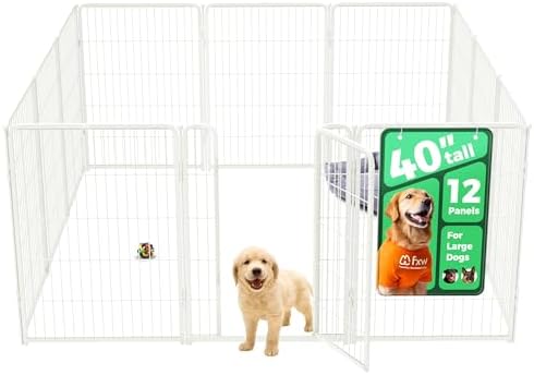 FXW Homeplus Unleashed Indoor Dog Playpen   Stress Free and Safe Play  Heavy Duty 32 Inch 8 Panels Dog Pen for Small and Medium Dogs  Black Patented