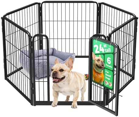 FXW Homeplus Unleashed Indoor Dog Playpen   Stress Free and Safe Play  Heavy Duty 32 Inch 8 Panels Dog Pen for Small and Medium Dogs  Black Patented