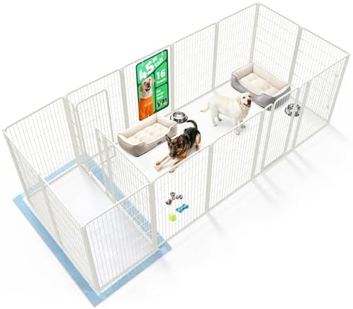FXW Homeplus Unleashed Indoor Dog Playpen   Stress Free and Safe Play  Heavy Duty 32 Inch 8 Panels Dog Pen for Small and Medium Dogs  Black Patented